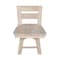 International Concepts Tuscany Counter Height Stool, with Swivel, 24" Seat Height, Unfinished S-292SW - alternate 9